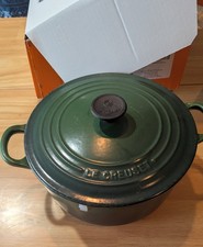 Le Creuset Cocotte Ronde 22cm 3.5Qt Racing Green Enamel Cast Iron Dutch Oven