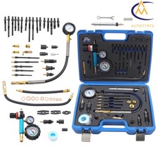 Petrol Diesel Compression Tester 46pcs Kit Cylinder Leak Down Diagnostic Tool