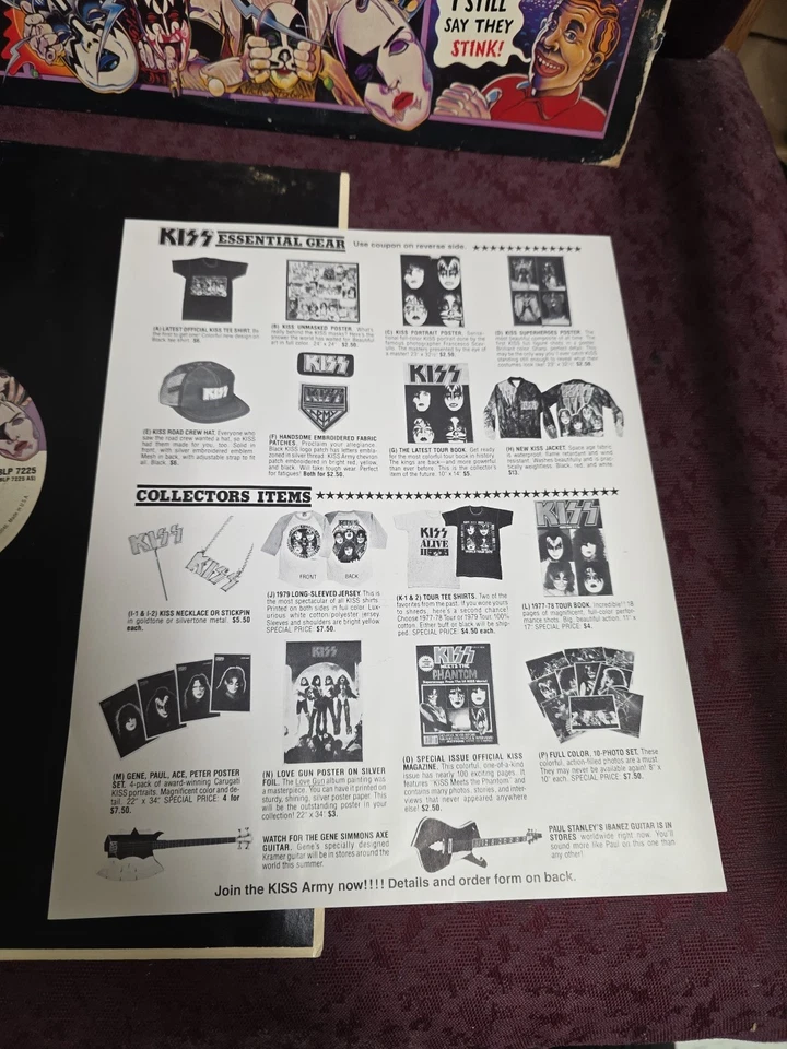 Kiss - KISS UNMASKED Casa Blanca Records (NBLP-7225) LP 33 W/Merch Order Form - Image 2 of 4