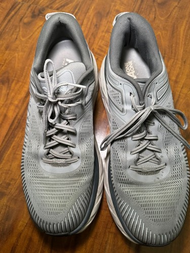 Hoka One One Bondi 7 Wild Dove Gray Low Top Athletic Sneaker Size 12 Wide - Picture 2 of 7