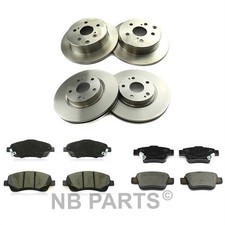 Bremsscheiben + Bremsbeläge vorne + hinten für Toyota Avensis T25 2.2 D BJ 05-08