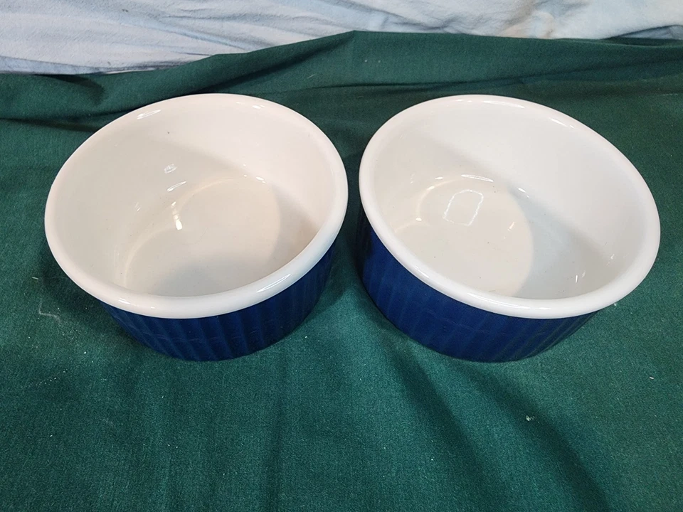 Copco, Michael Lax Design Souffle Bowls, azul cobalto, juego de 2, ¡bonito! Foto 2 de 4