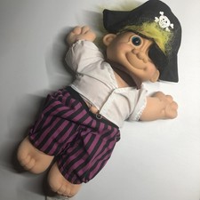 Russ Troll Kidz Sinbad Pirate 12'' Soft Body Vintage 90s Troll Doll plush
