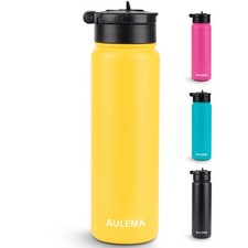 24OZ Stainless Steel Double Wall Insulated Water Bottle, Keeps Drinks Cold 24