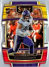 2021 Panini Select #95 Zach Davidson Red and Yellow Prizm Die Cut A4