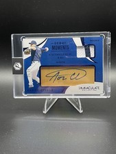 2020 Panini Immaculate Debut Moments Dual Relic Auto BLUE #AC Aaron Civale 15/25