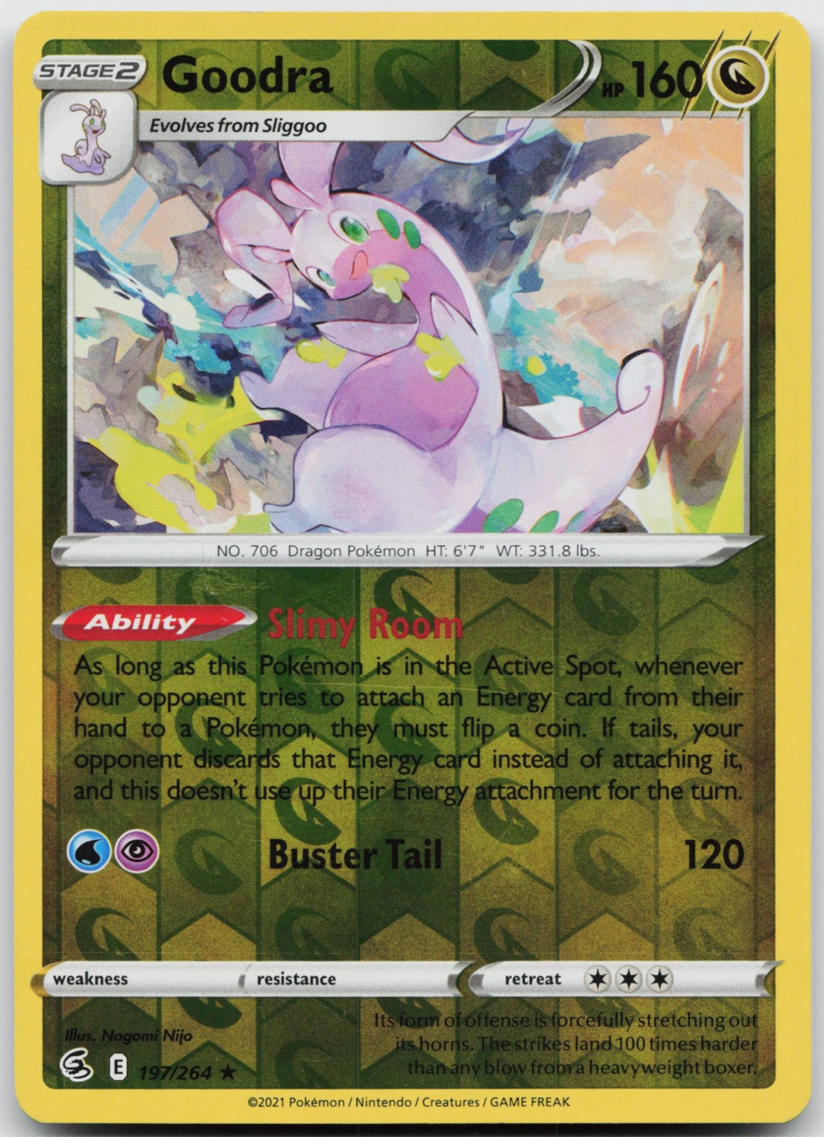 Goodra Pokemon SWSH08: Fusion Strike 197/264 LP