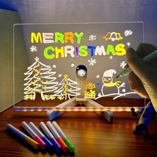 LED Note Board with Colors, Lumiboards Led Drawing Board for Kids, Clear Draw...