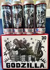 PBR Godzilla Pabst Blue Ribbon Attack Peter Toho Complete Bottom opened
