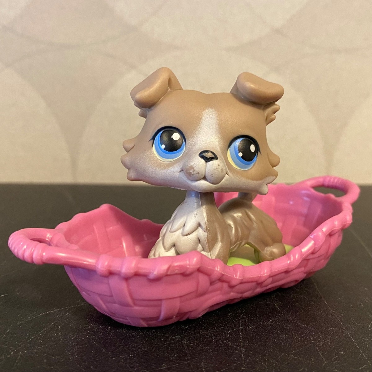 Authentic Littlest Pet Shop #67 Gray collie dog | eBay