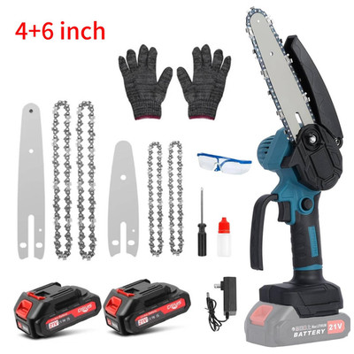 2x Battery Mini Electric Chain Saws Cordless Handheld Portable Small Chainsaw