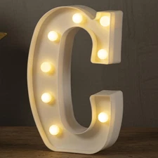 HXWEIYE LED Marquee Letters Lights Sign C, 26 Alphabet Light up Letters and Numb