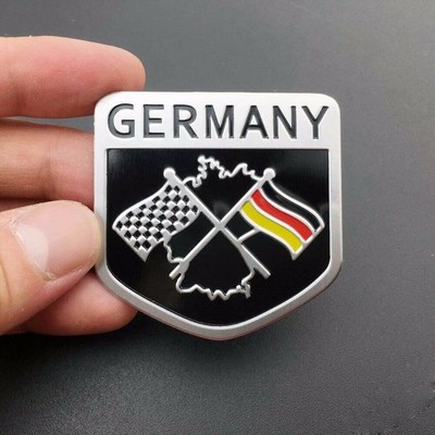 3D Aluminium Sticker Car Emblem Germany German Flag Logo Badge Sticker Decor