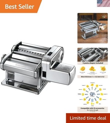 Stainless Steel Atlas Pasta Machine Motor Attachment with Adjustable Thickness