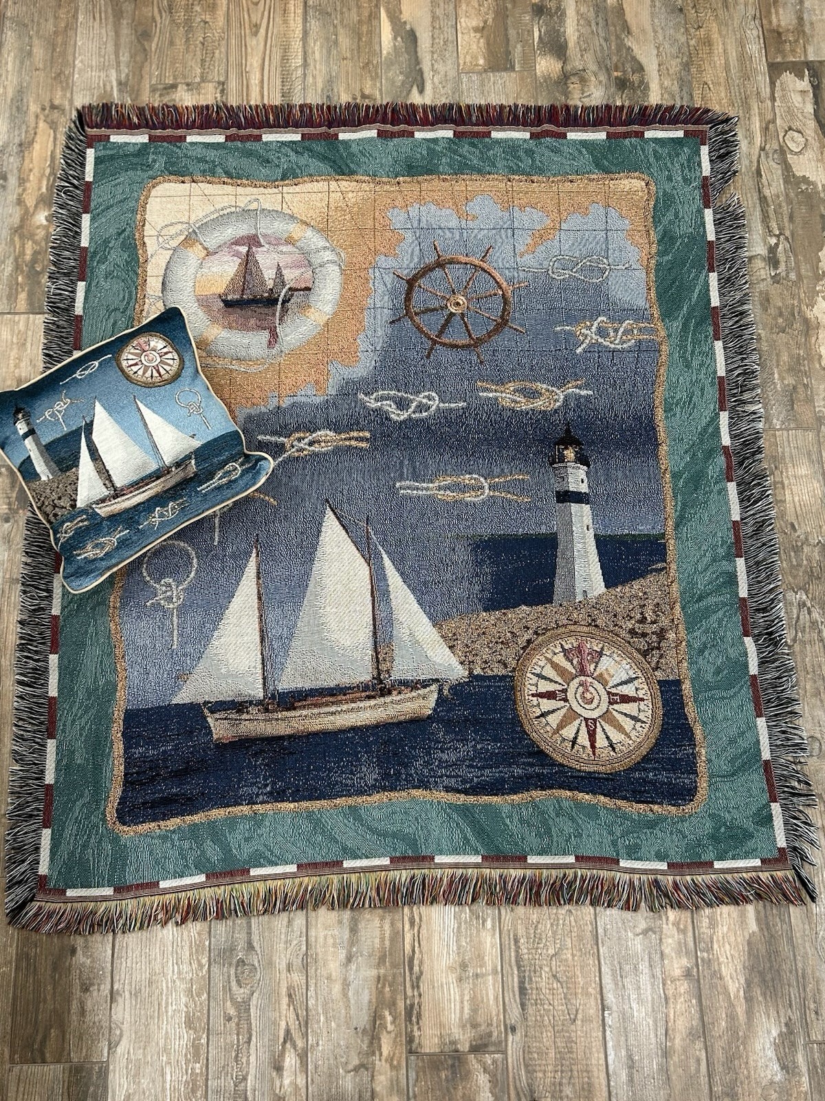 & Pillow Tapestry Lake Decor