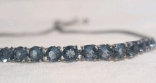 Givenchy Signed Blue Stone Tennis Bracelet Si...