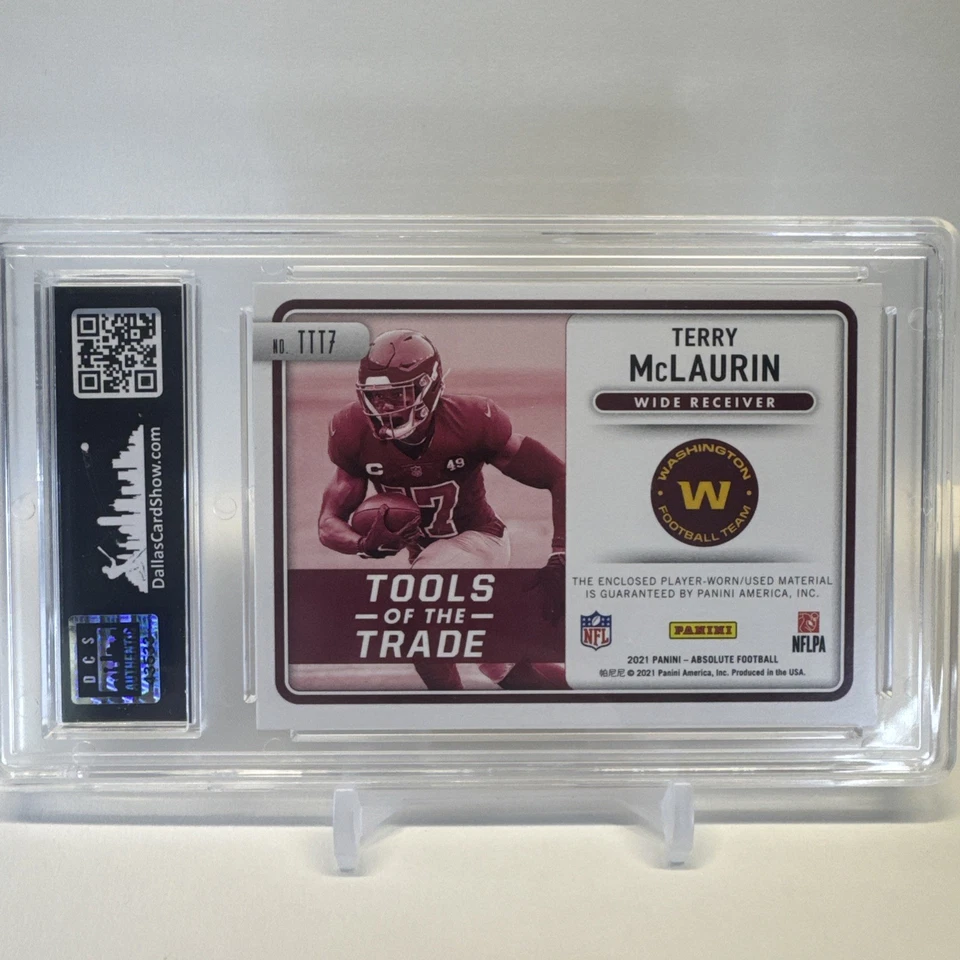 Terry Mclaurin 2021 Absolute Tools Of The Trade /49 Player Worn DCS9 - Image 4 of 4