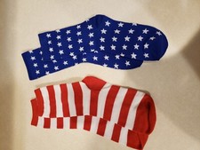 Woman's July 4th Holiday Socks Starts And Stripes Independence Day 2 Pair