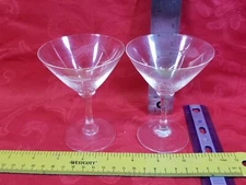 (2) Sasaki Noritake Wheat Pattern 4 1/8" V Liquor Cocktail