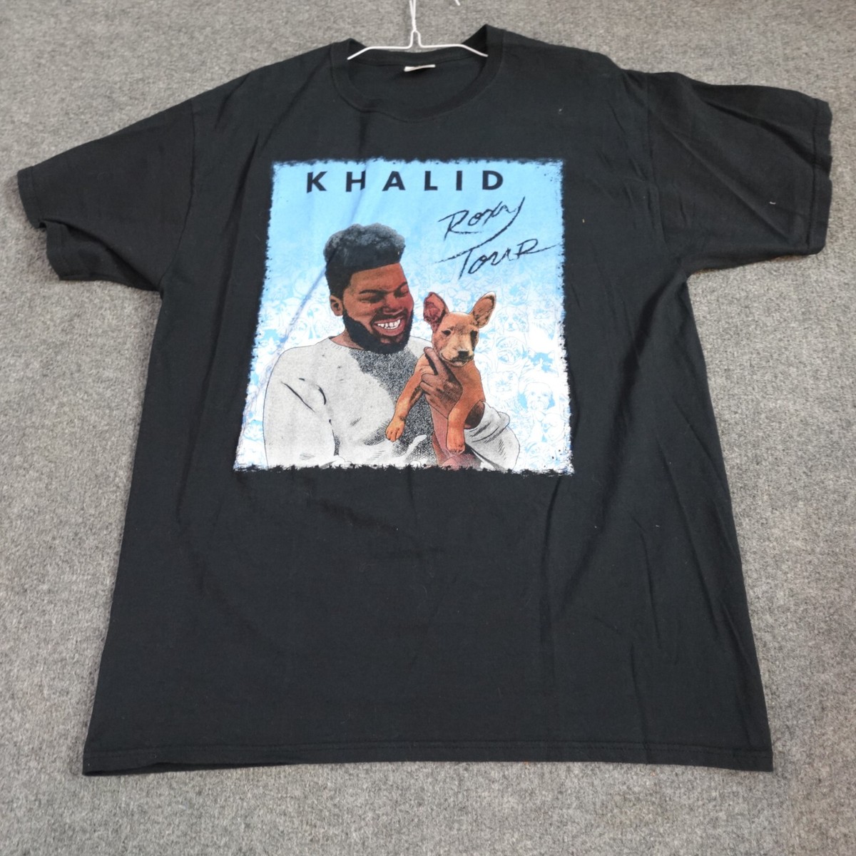 Khalid T-shirt L Black Roxy Tour Cotton Double Sided | eBay