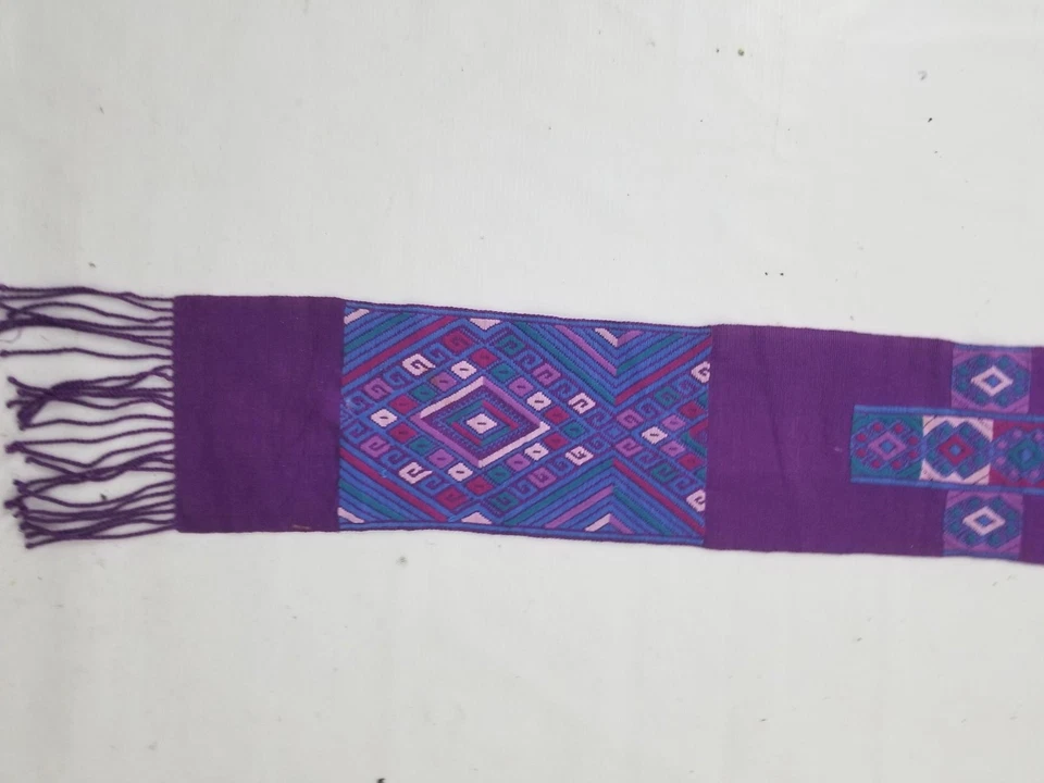 Faja guatemalteca maya tejida a mano vintage 282x16 cm Foto 2 de 4