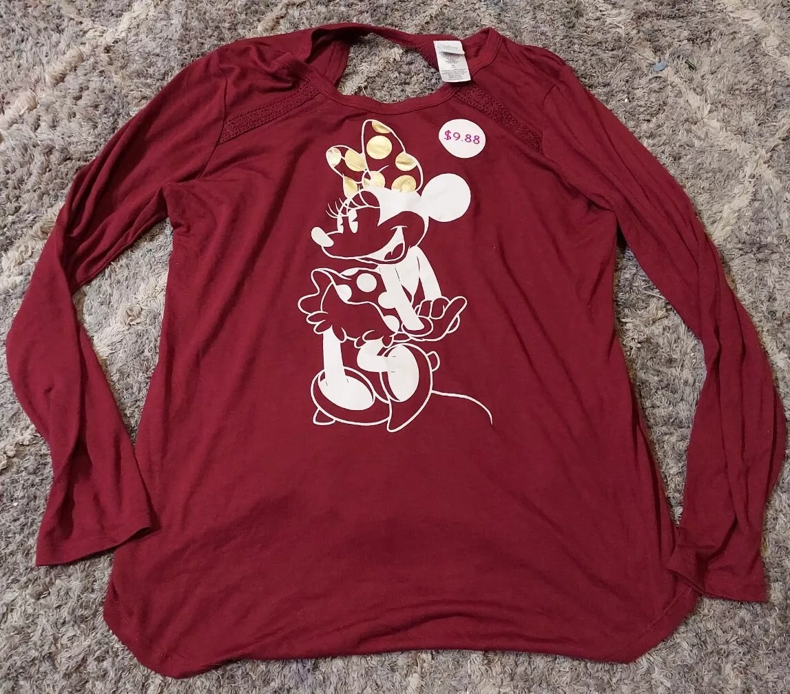 Minnie mouse long hotsell sleeve shirt womens