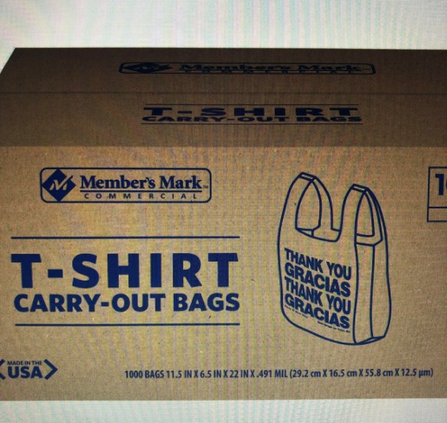 TShirt CarryOut Bags, Each Box Comes With 1,000 Individual Bags eBay