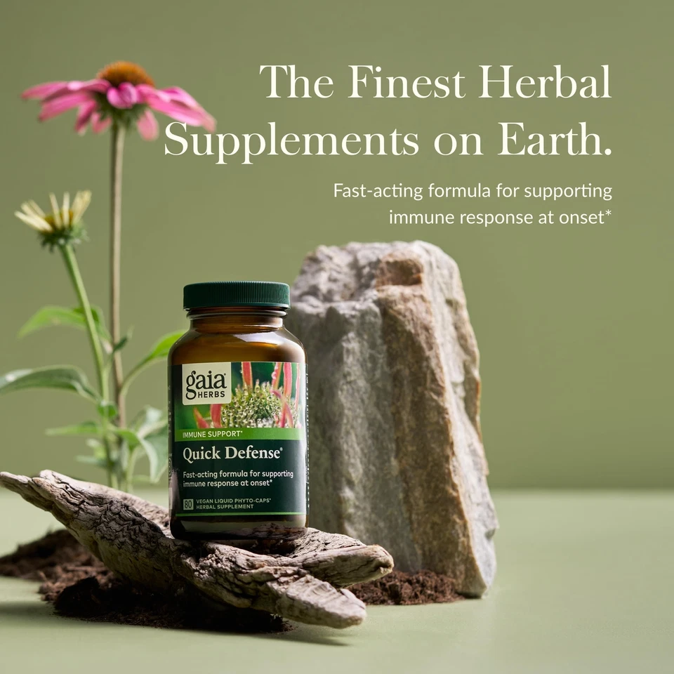 Gaia Herbs Quick Defense - Fast-Acting Immune Support Supplement for Use at O... - Image 3 of 4