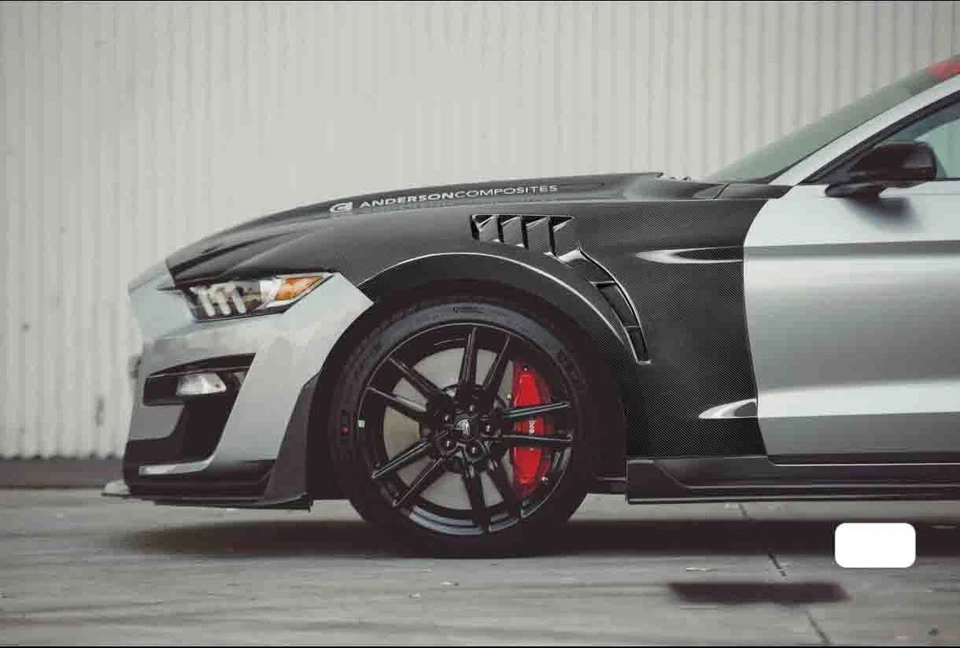 Kit de carrocería creaciones de fibra de carbono para Ford Mustang GT350 15-17 - Guardabarros Foto 2 de 4