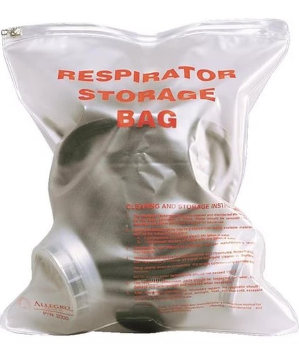 Bolsa de almacenamiento respiratorio Allegro 2000 media máscara completa grande transparente con cremallera cada una - Imagen 2 de 4