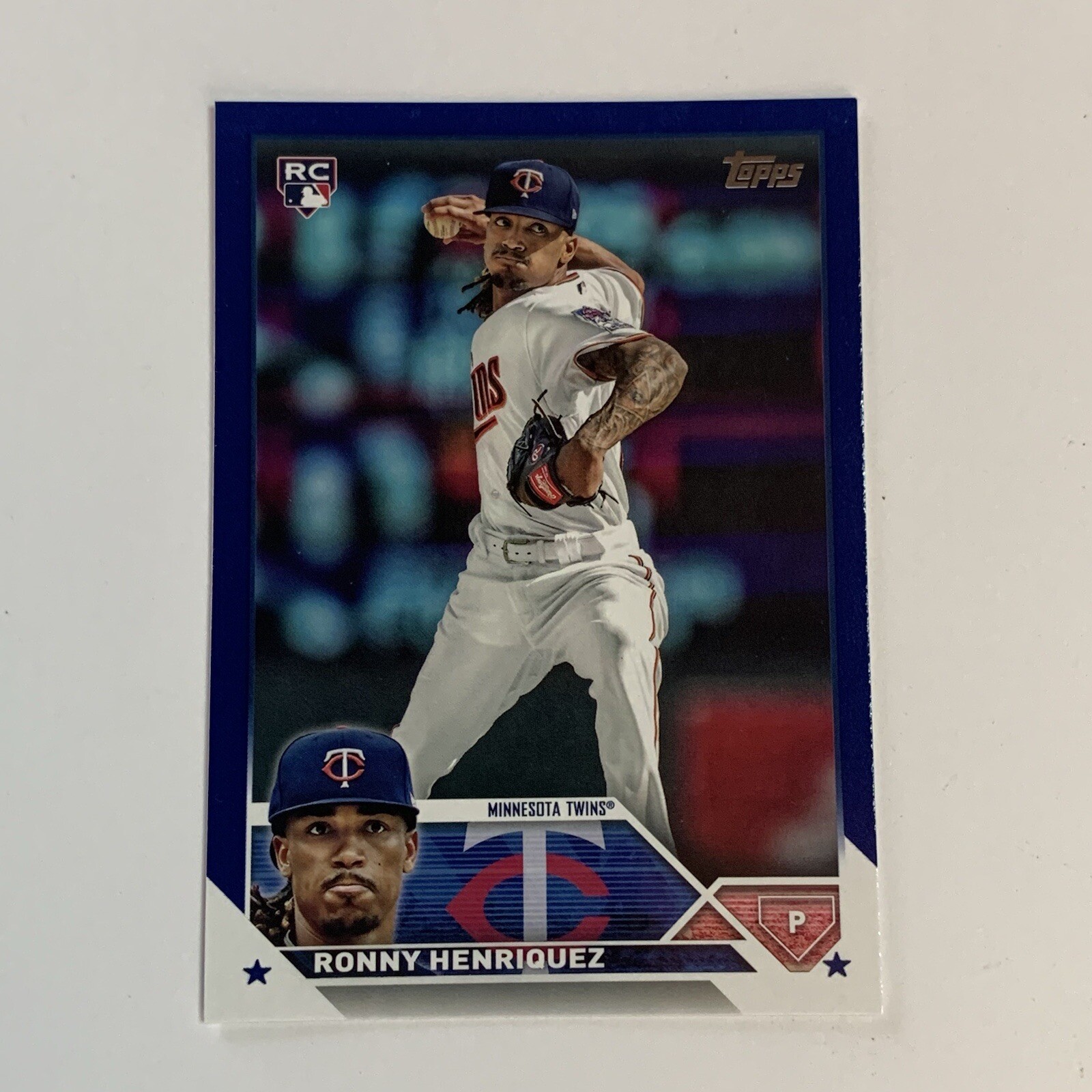 2023 Topps Series 2 Ronny Henriquez Baseball Card #372 Rookie Royal Blue Twins