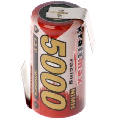 10x Kraftmax/XCell Sub-C Hochleistungsakku mit Z- Lötfahne 1,2V / 5000 mAh Ni-MH