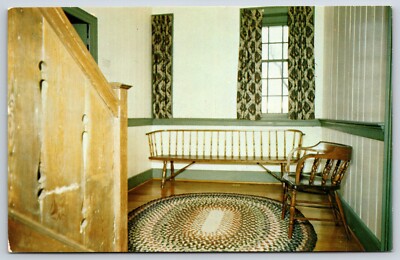 Postcard Upstairs Hall - William Whitley House Crab Orchard, Kentucky Unposted
