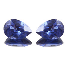 AAA Ravishing Natural Ceylon Blue Sapphire Loose Pear Gemstone Cut Pair 12x8 MM
