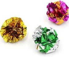 12 Pack Crinkle Balls Cat Toys, 2.36 inch/6 cm Mylar Crinkle Balls for Indoor