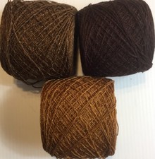 Cristal lace yarn. Colors 46-45-7120. Acrylic/Rayon. 900 yard per ball. 1setof3.