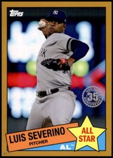 Luis Severino 2020 Topps 1985 35th Anniversary All-Stars 5x7 Gold #85AS-20 4/10 