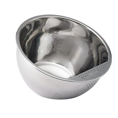 Helen's Asian Kitchen 3 Quart Stainless Steel Rice Washing Bowl Strainer