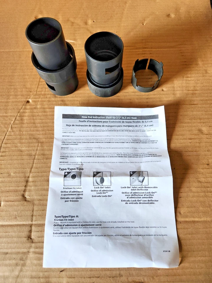 Manguera de vacío elástica DAYTON: manguera de 2 1/2 pulgadas de diámetro, manguera de 12 pies Lg Foto 3 de 4