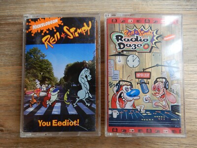2 x REN & STIMPY HÖRSPIEL SHOW RADIO DAZE MUSIK KASSETTE MC TAPE 1991 / 95 SONY