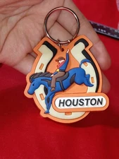 (5) Houston Rodeo Cowboy  Keychain Magnet Collectible Novelty Key Chain
