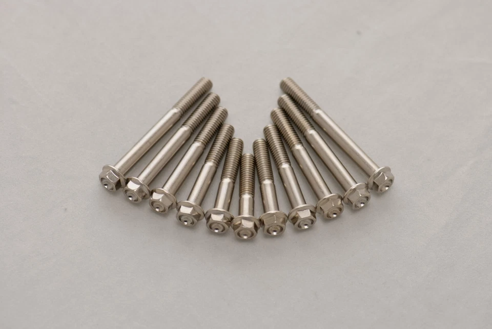 Kit de pernos de motor de níquel Works para Husqvarna FE450 2016-2023 | aspecto titanio Foto 4 de 4