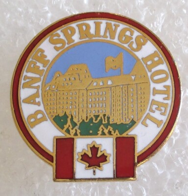 Banff Springs Hotel Tourist Travel Souvenir Pin - Alberta, Canada Fairmont