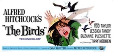 THE BIRDS (1963) HUGE 27"x58" billboard restored Universal horror movie poster!