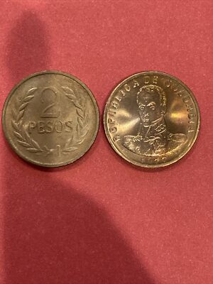 1977 2 pesos republica de colombia Lot