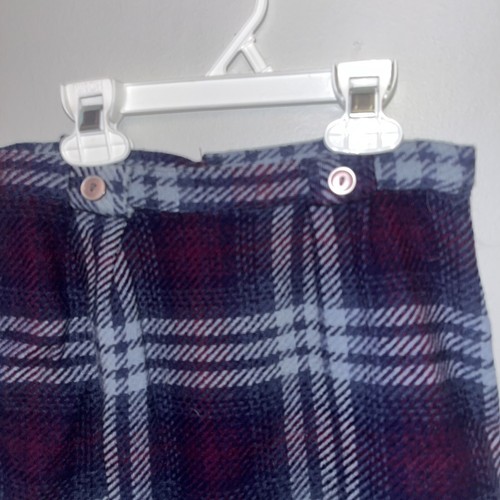 Vintage Girltown Vest & Skirt Outfit Purple Gray Wool Blend Buttons Sz 8 & 10 - Picture 8 of 12