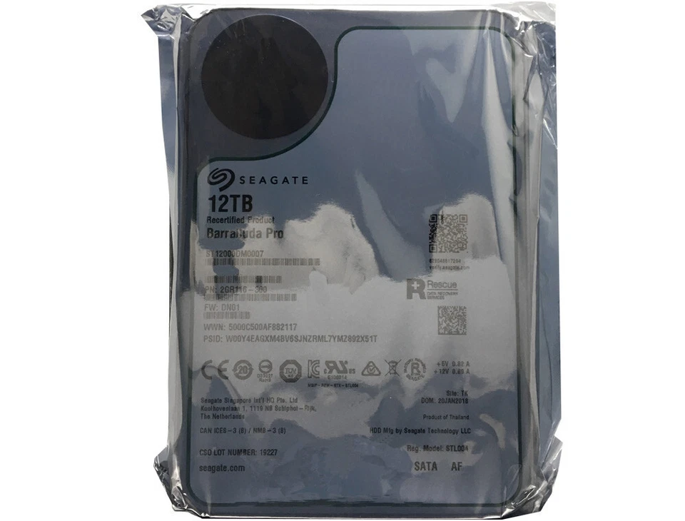 Seagate 12TB 7200RPM 256M SATA 6Gb/s 3.5 Desktop Performance HDD ST12000DM0007 - Image 3 of 4