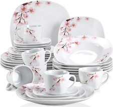 Complete Dinner Set 30 Piece Crockery Dinner Soup Dessert Plates Cups Saucers