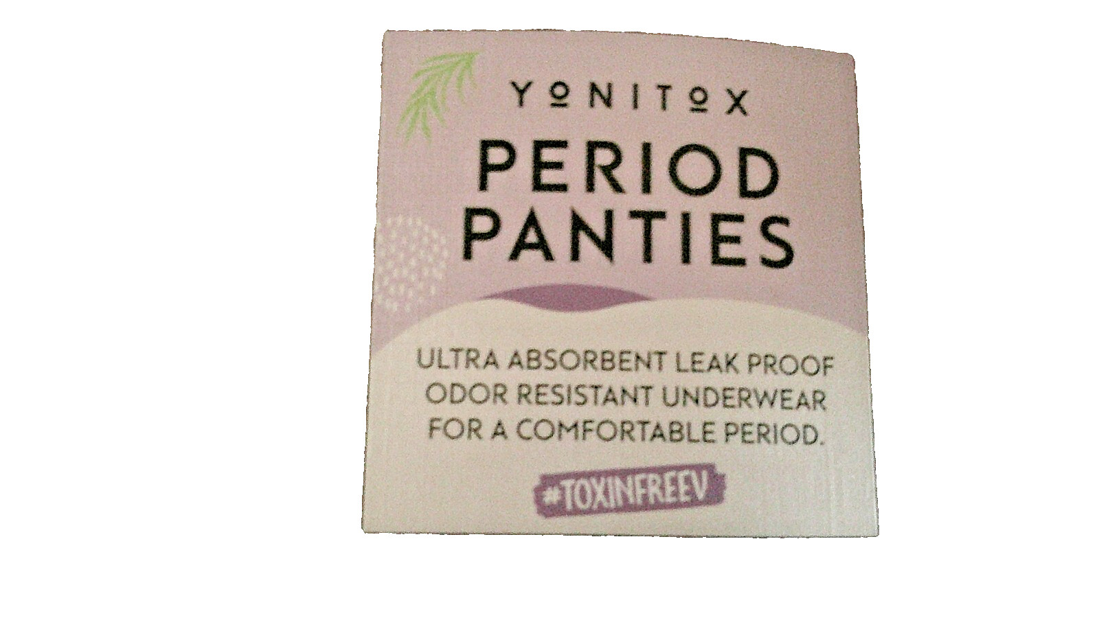 Yonitox Organic  Period Panties Underwear -Thong Lace Waist -Black Size 3X Large