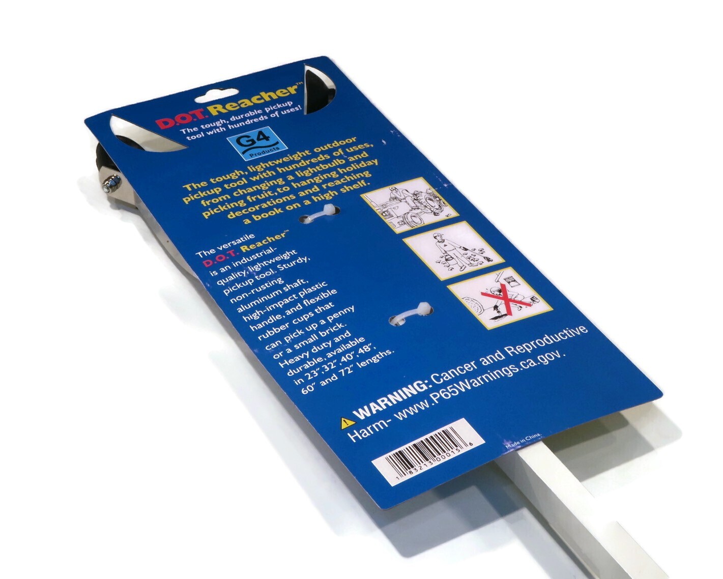 40" G4 DOT Pro Series E-Z Reacher w/ Extra Rubber Tips for Lawn & Garden Cleanup